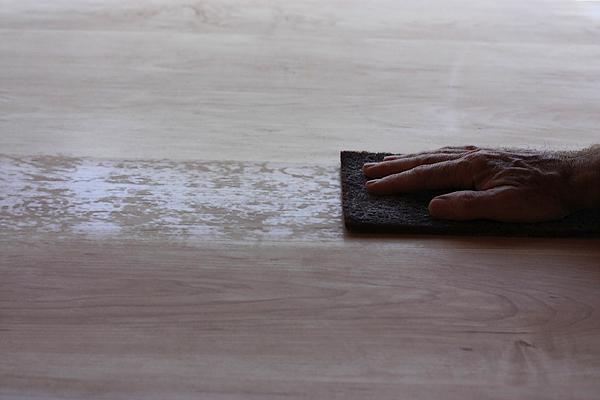 Wet sanding a tabletop finish
